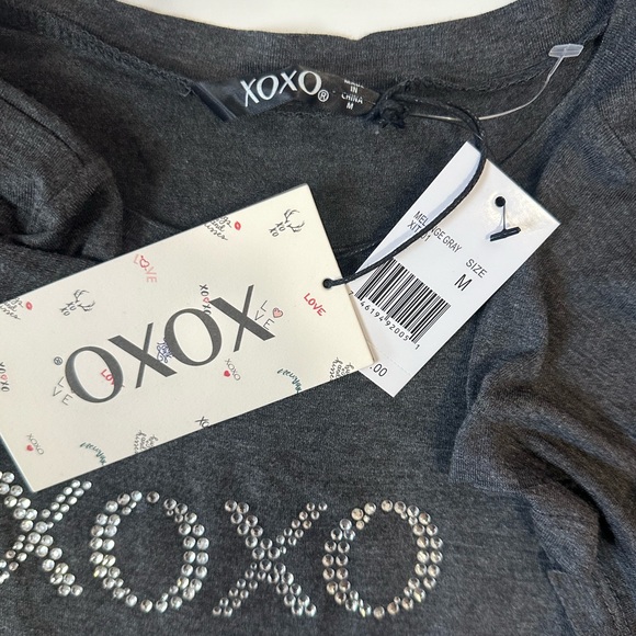 NWT XOXO WOMEN TOP MELANGE GRAY SIZE MEDIUM - Picture 10 of 12